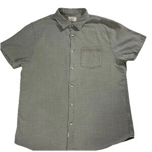 Marine Layer Stretch Selvage Short Sleeve Button Up Shirt Sage Green/grey Large